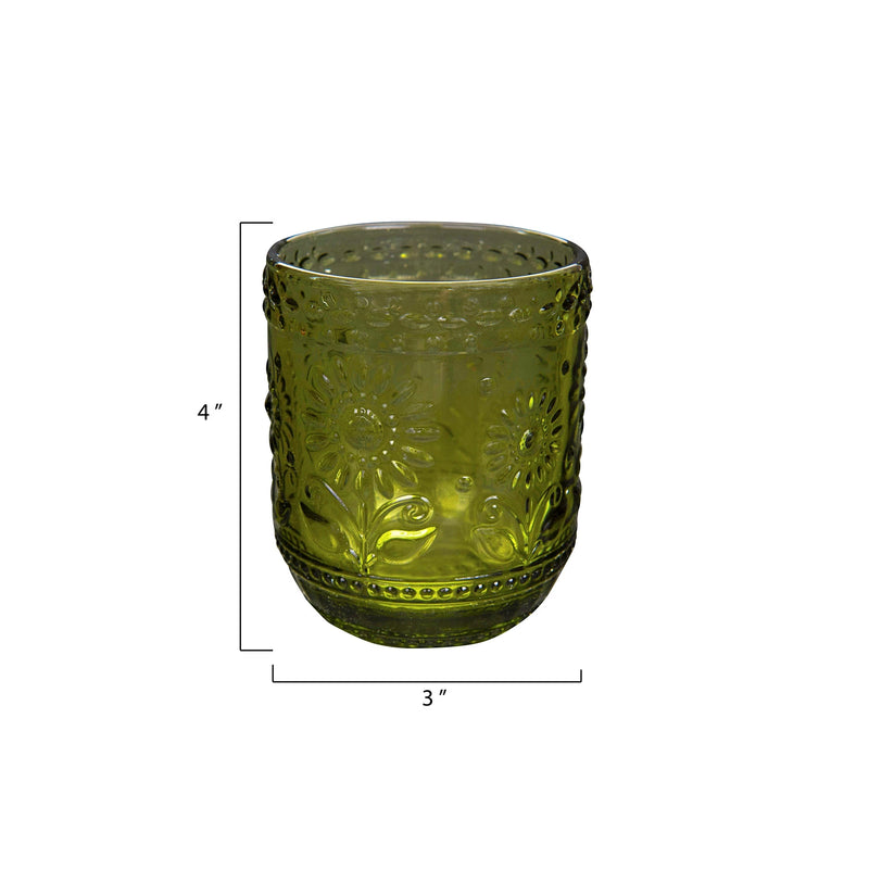 Embossed Drinking Glass