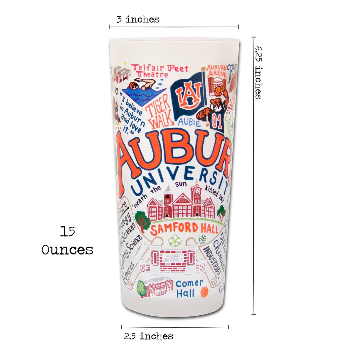 Auburn University Collegiate Drinking Glass