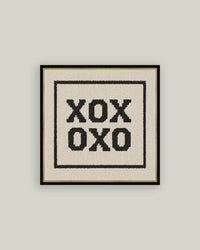 Cross Stitch XOXO Framed Antique Print