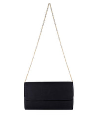 Avery Clutch - Black w/Gold Hardware