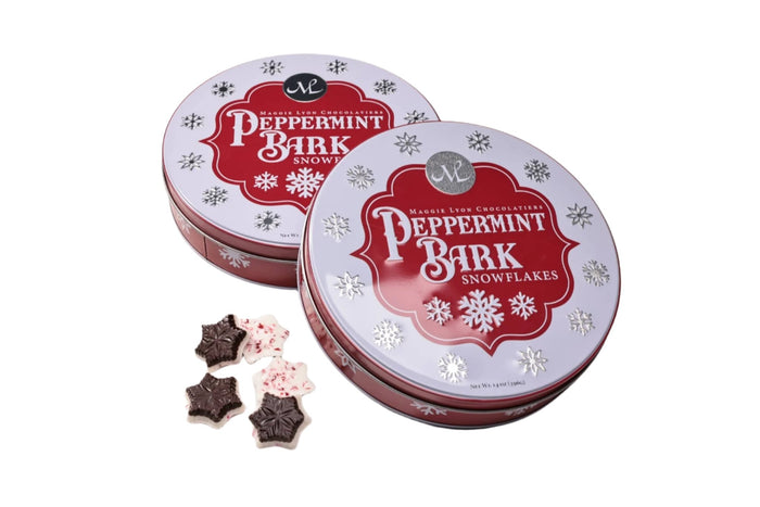 Peppermint Bark Snowflakes Tin