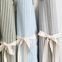 Ruffle Pin Stripe Apron