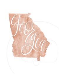 Georgia Watercolor Print