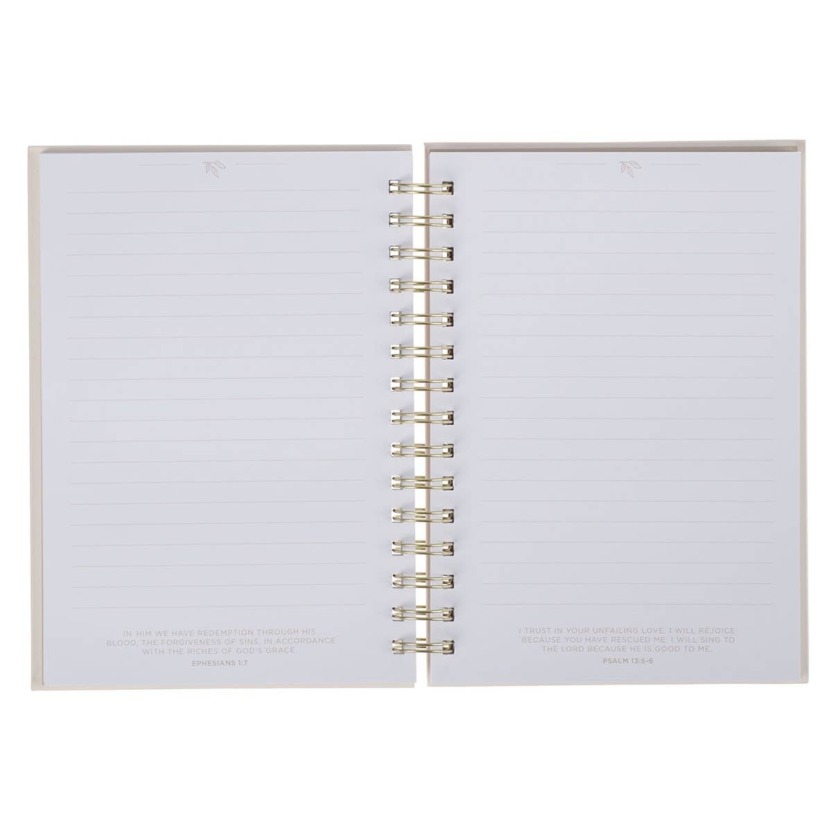 Journal Wirebound Ivory Floral Everything Beautiful Ecc 3:11