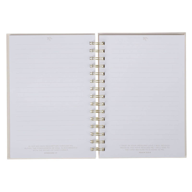 Journal Wirebound Ivory Floral Everything Beautiful Ecc 3:11