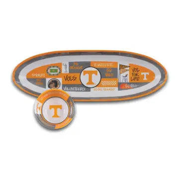 Collegiate Melamine Chip & Dip Set