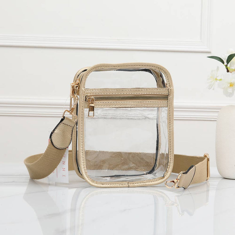 Stadium Square Clear Bag - Gold