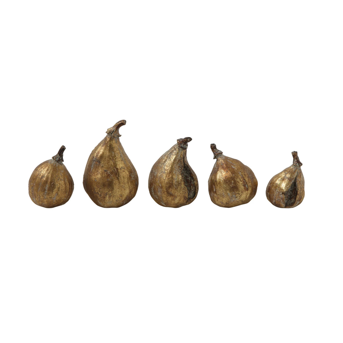 Gold Resin Figs with Antique Finish