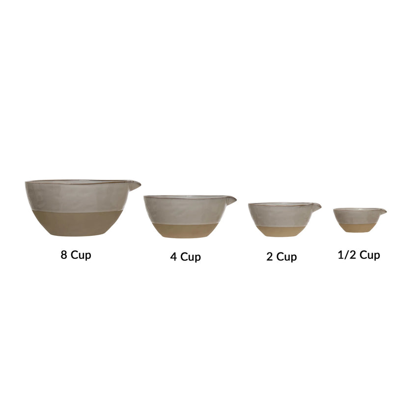 Stoneware Batter Bowls with Glaze