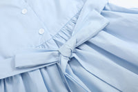 Light Blue USA Flag Smocked Dress