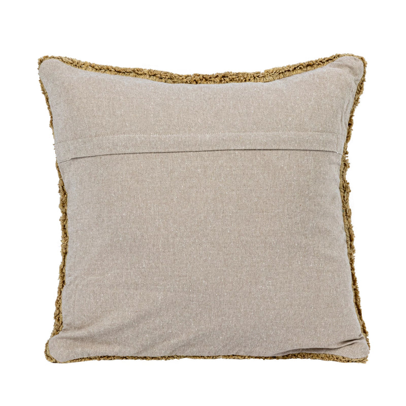 Cotton Tufted Pillow with Chambray Back