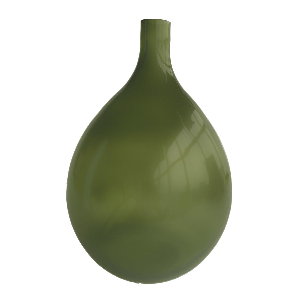 Glass Bottle Vase, Green