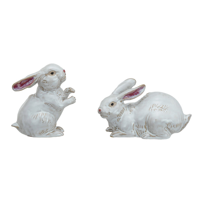 Stoneware Rabbit, 2 Styles (Each One Will Vary)