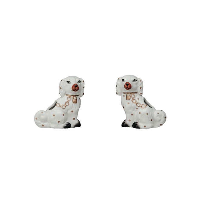 Ceramic Staffordshire Dog Shaped Toothpick Holder, 2 Styles