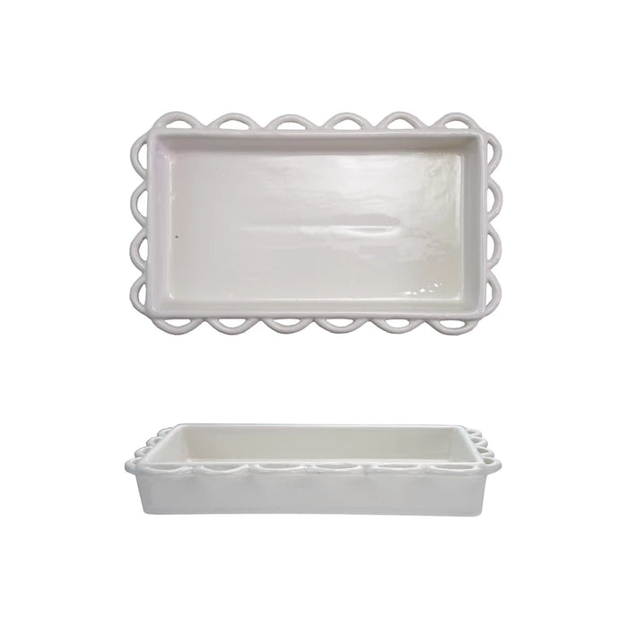 Scalloped Napkin Holder - Guest Towel/Napkins