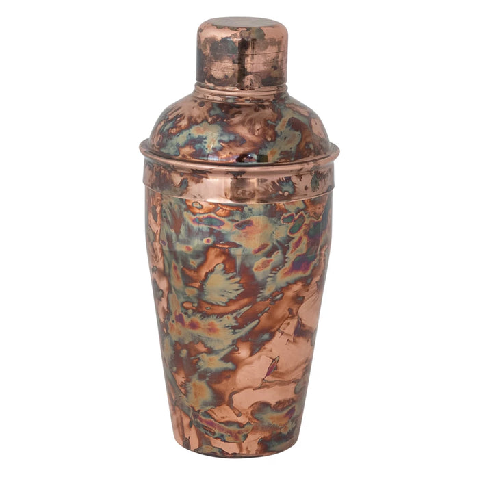 Stainless Steel Cocktail Shaker, Oxidized Copper Finish