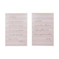 Canvas Striped Wall Decor w/Hand-Written Letter