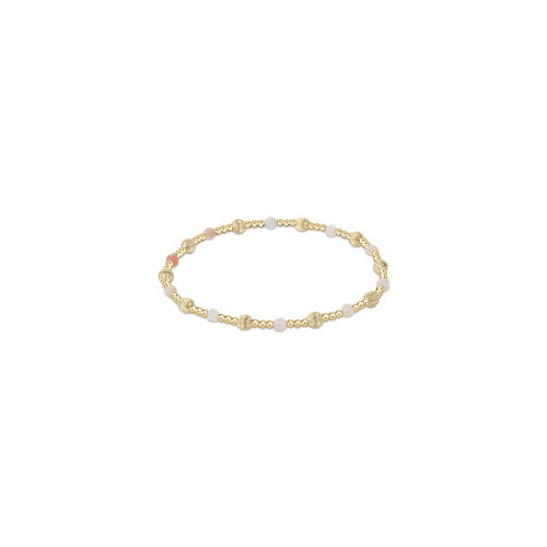 dignity sincerity pattern 4mm bead bracelet - pink opal
