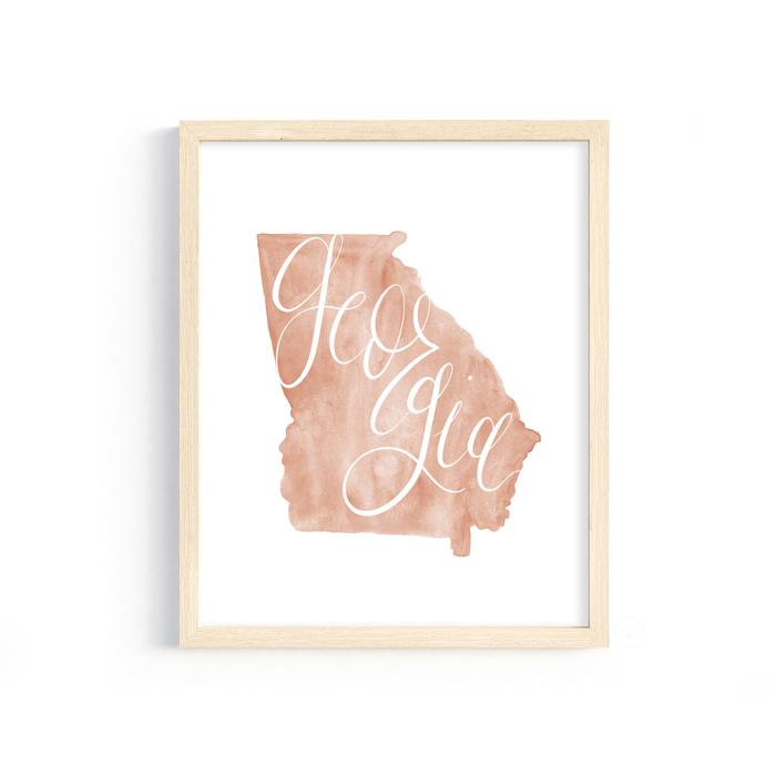 Georgia Watercolor Print