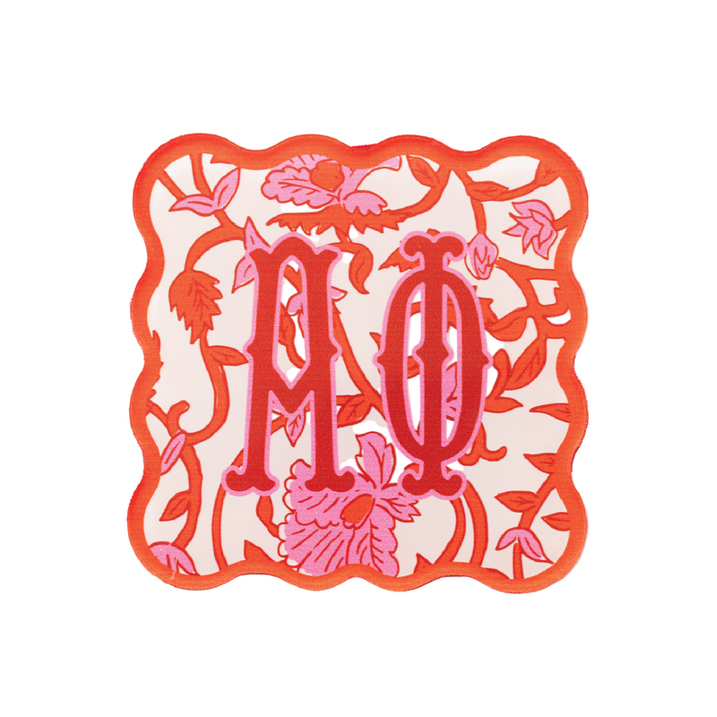 Sorority Block Print Acrylic Coasters - Sets of 2