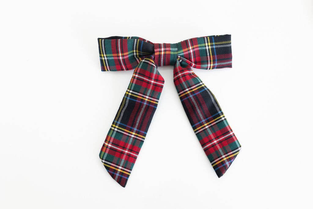 Tartan Christmas Plaid Hair Bow Barrette | Emily Bow