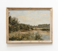 Vintage Classic Landscape View | Muted Stream Art Print