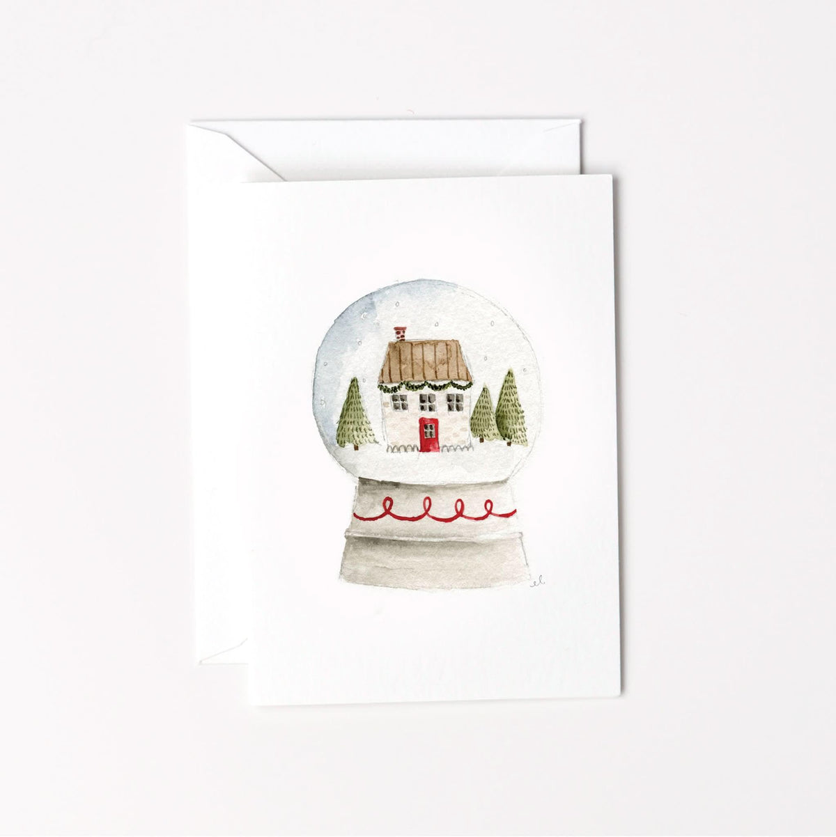Winter Snowglobe Mini Enclosure Notecard