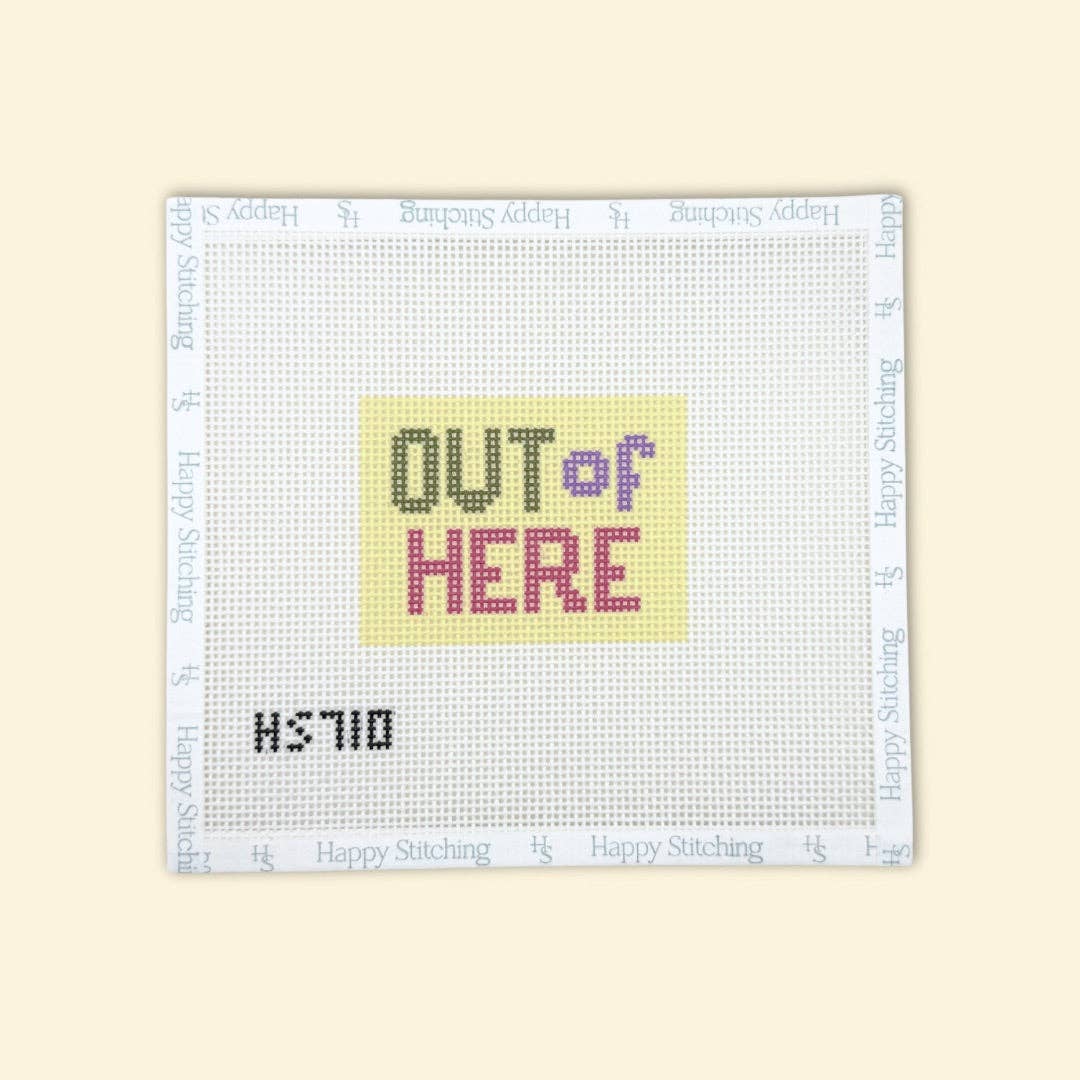 Needlepoint Kit - Out of Here (Luggage Tag)