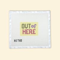 Needlepoint Kit - Out of Here (Luggage Tag)