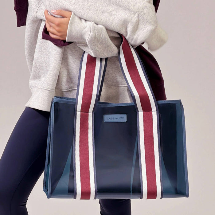 Case-Mate Navy Rugby Stripe Jelly Tote Bag