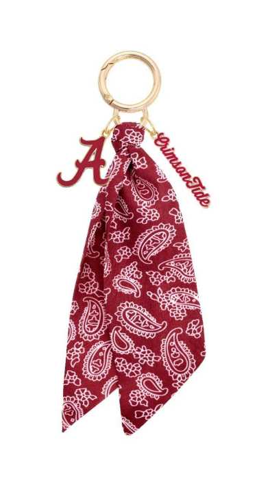 Bandana Bag Charm - Alabama Crimson