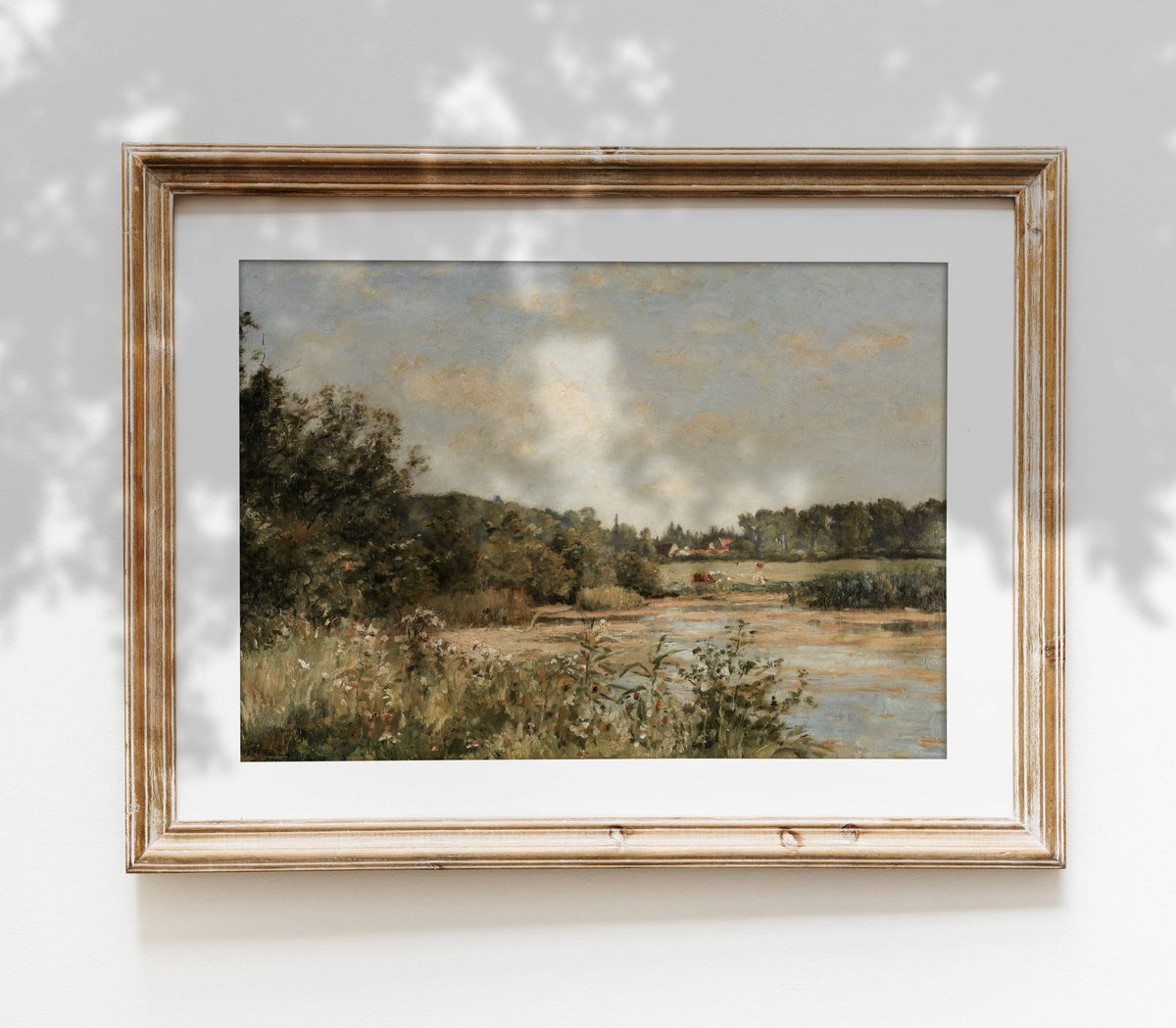 Vintage Classic Landscape View | Muted Stream Art Print