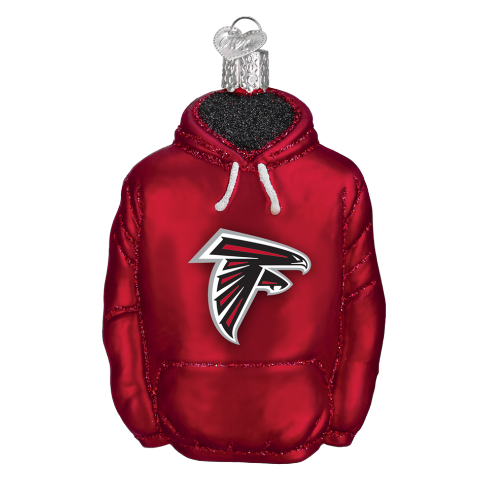 Atlanta Falcons Hoodie Old World Christmas Ornament