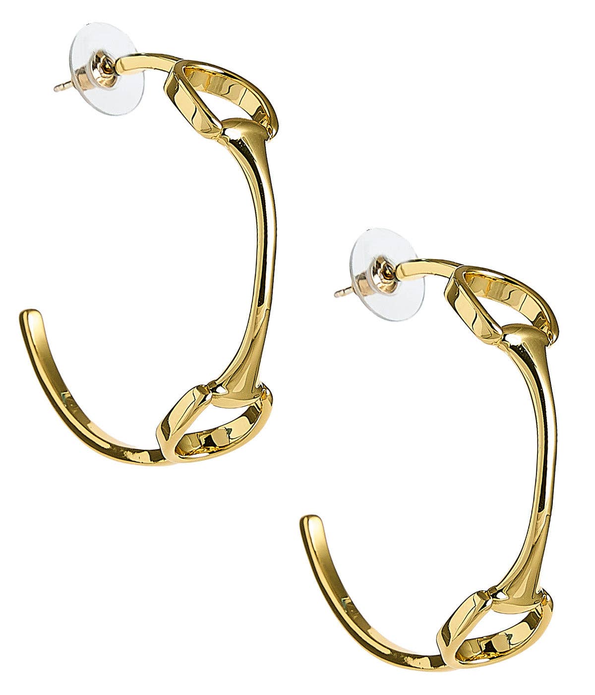 Horsebit Gold Hoop - 18k Gold Plated