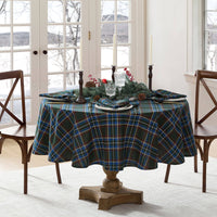 Tartan Holiday Plaid Cotton Tablecloth - 60" x 120" - Green