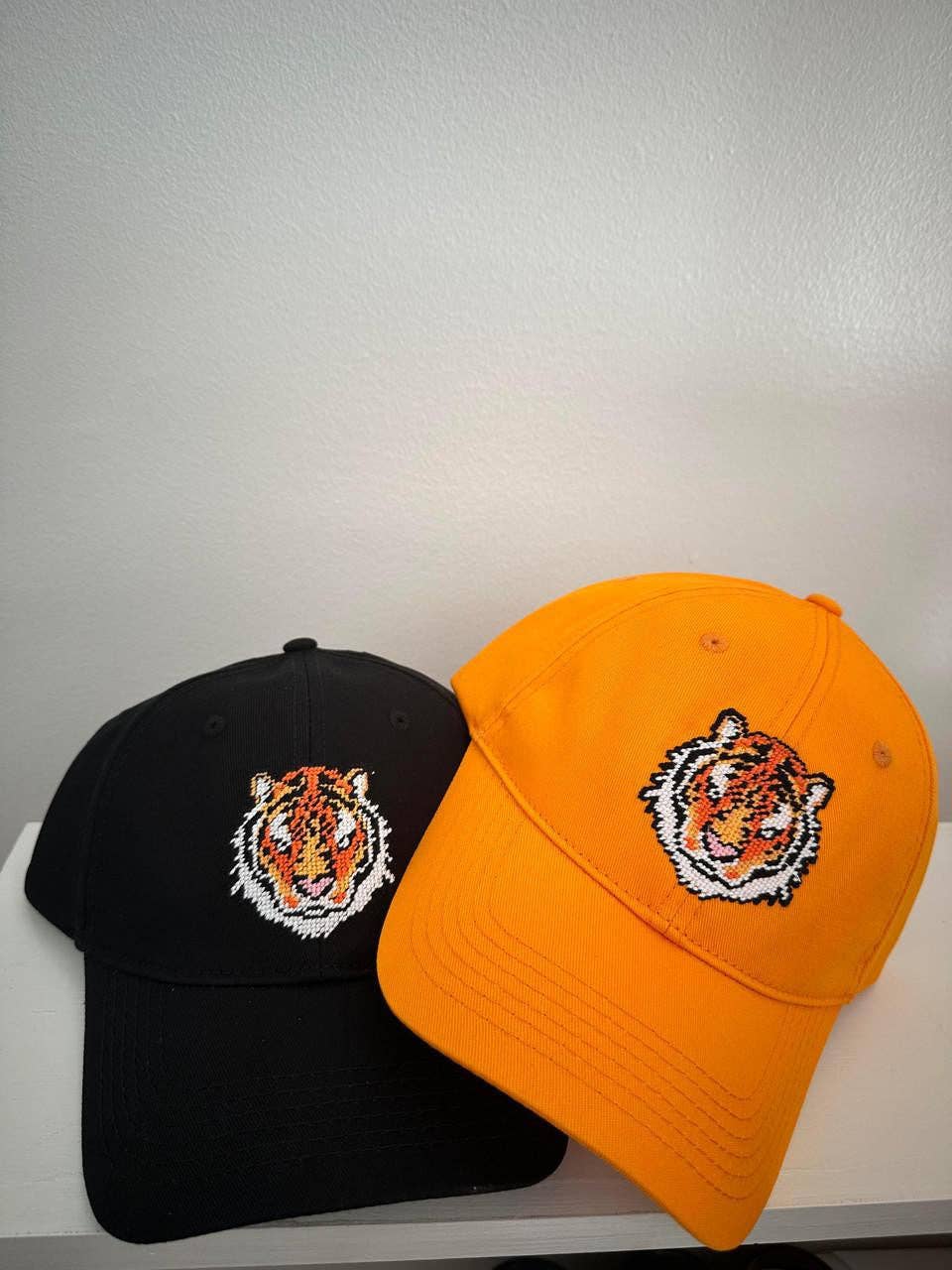 Needlepoint Baseball Hat - Tiger