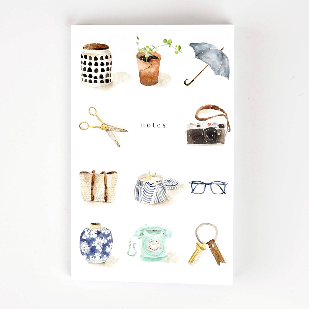 Softtouch Cover Notebook with Original Watercolor Artwork