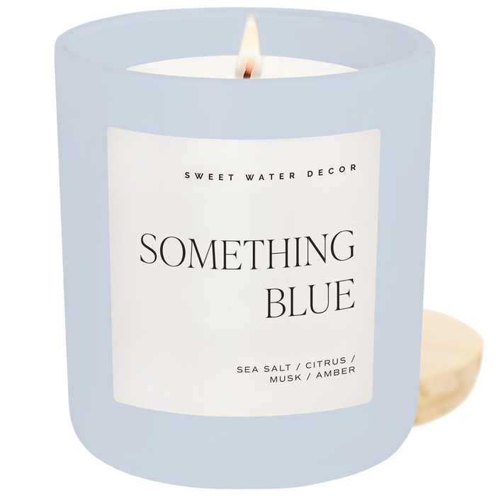 Something Blue 15 oz Soy Candle, Matte Jar