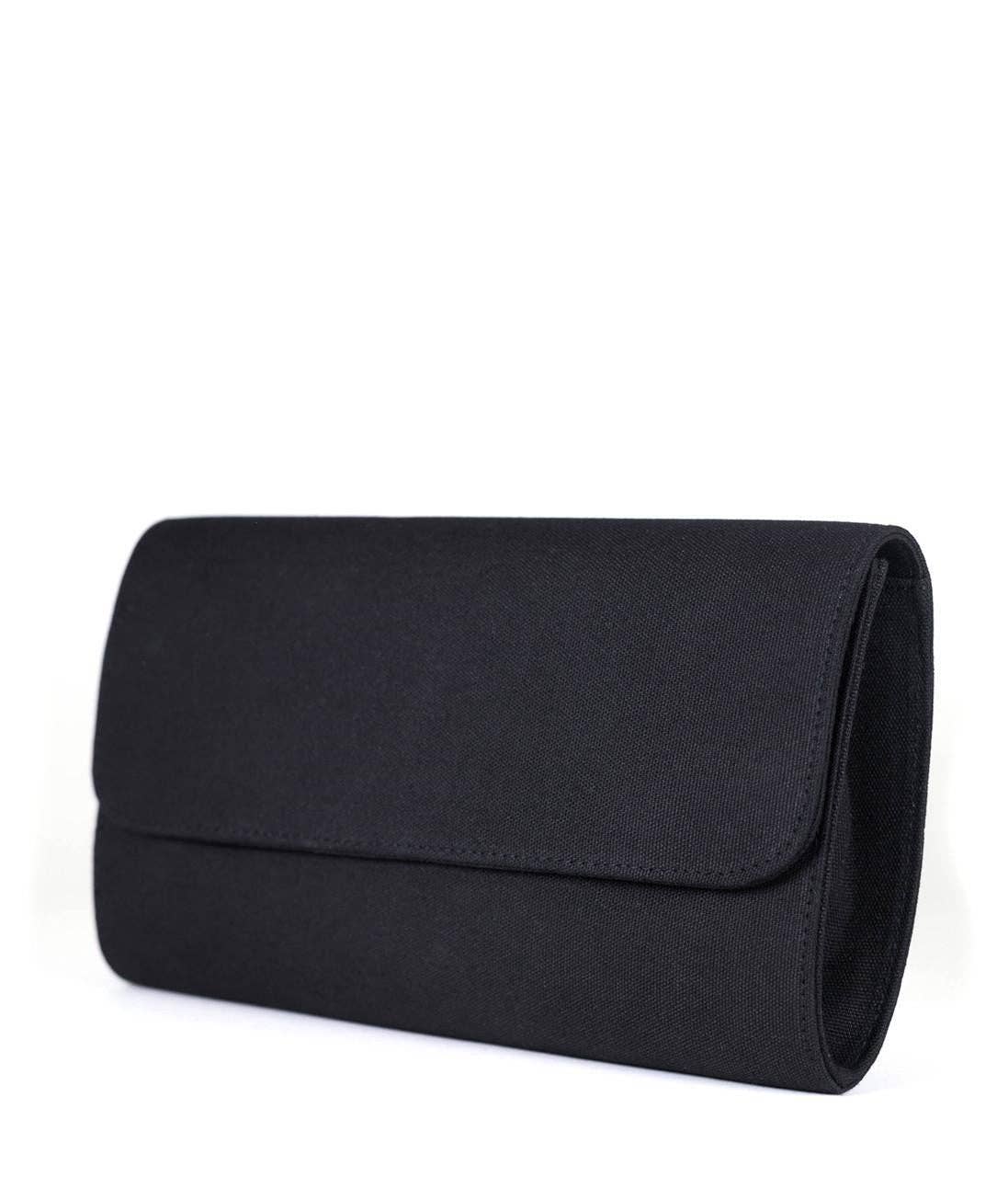 Avery Clutch - Black w/Gold Hardware