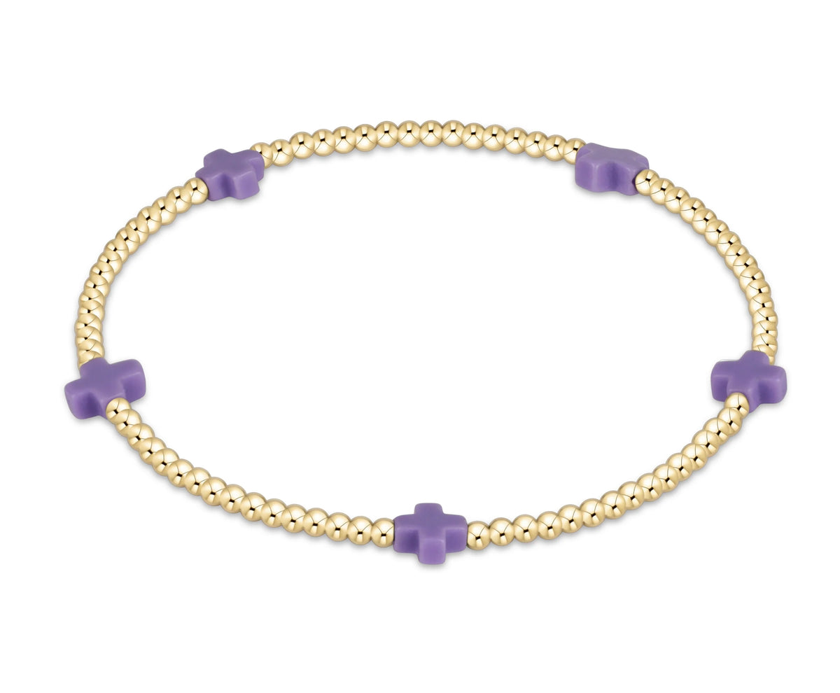 egirl signature cross bracelet 2mm gold