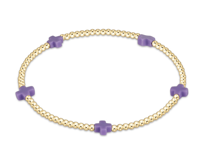 egirl signature cross bracelet 2mm gold