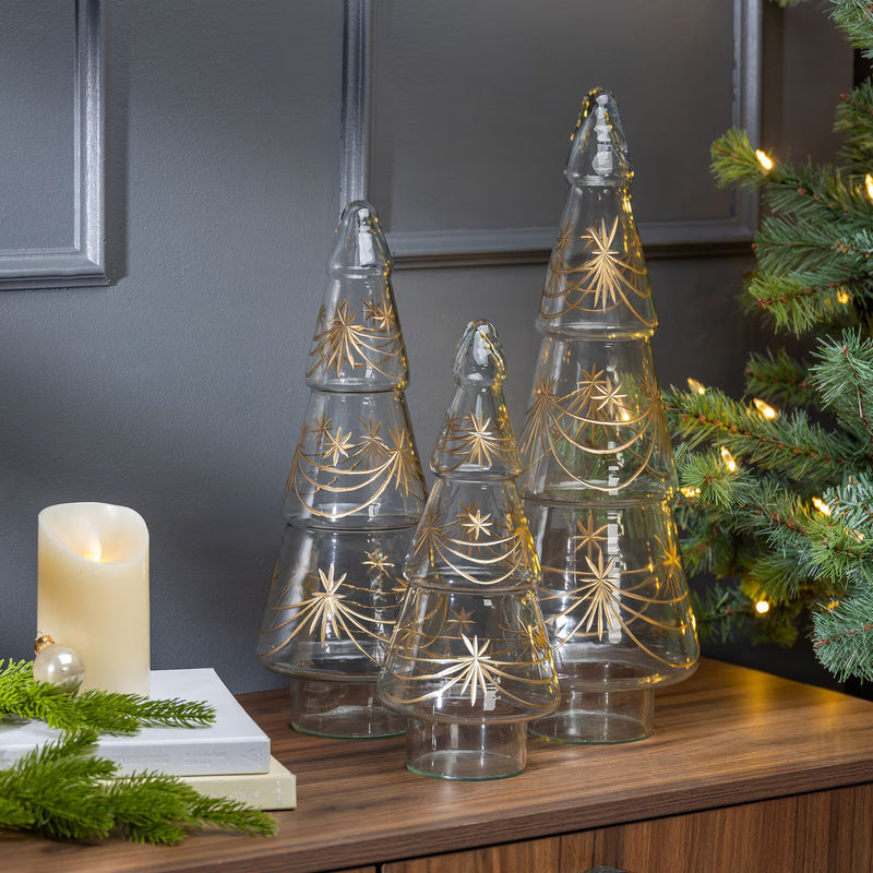 Vintage Etched Glass Tree