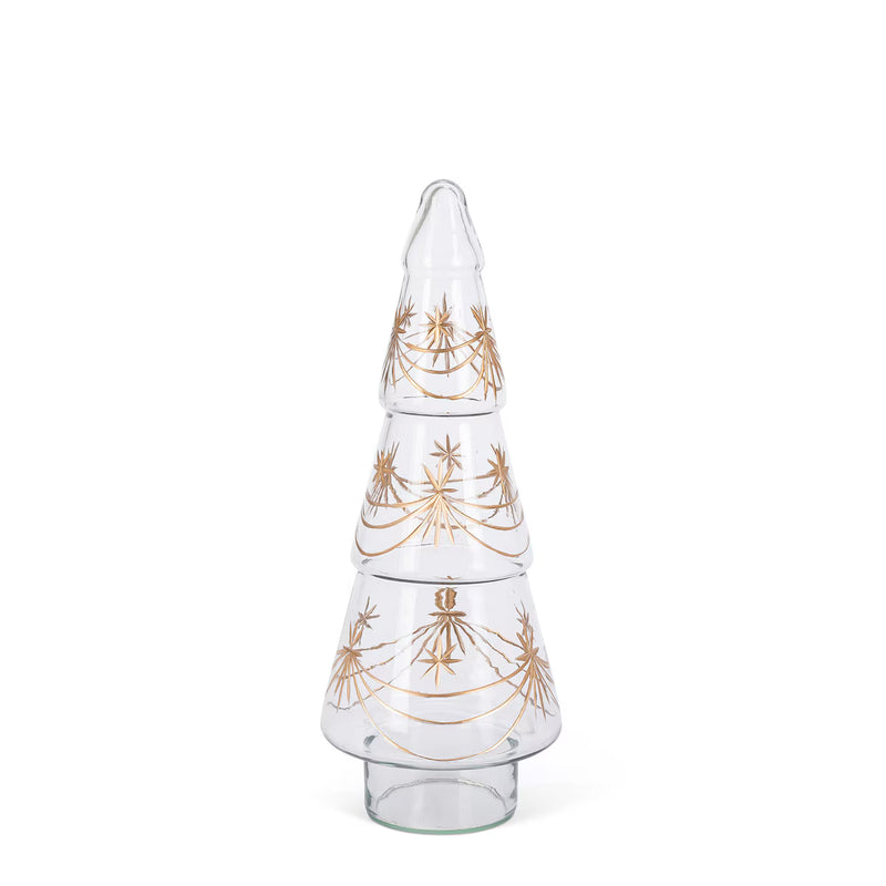 Vintage Etched Glass Tree