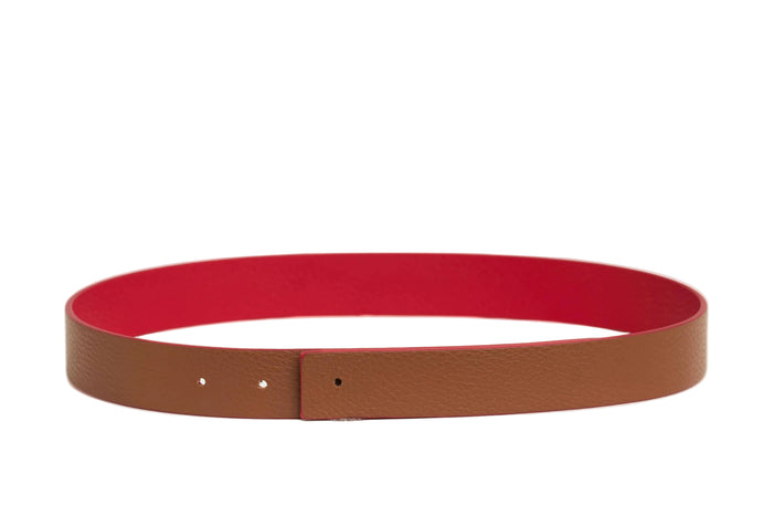 Cesoli - Maraschino & Biscotti Reversible Leather Strap | 3cm