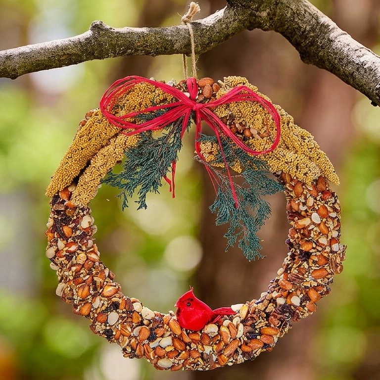 Rustic Birdseed Grapevine Wreath - 6"