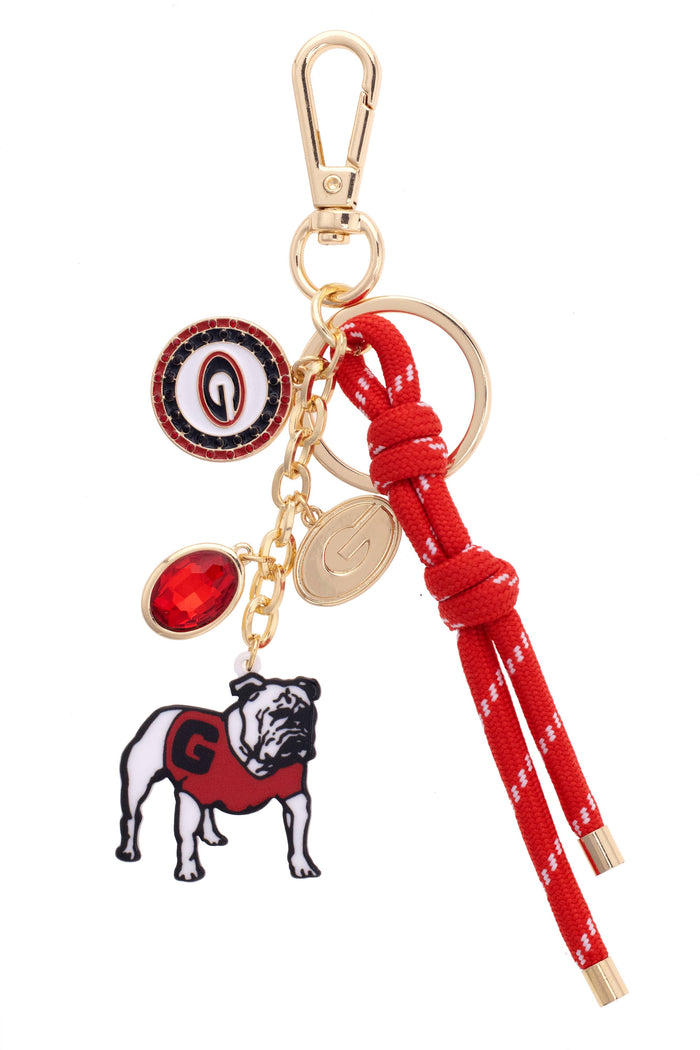 Cluster Bag Charm in Red - Georgia Bulldogs
