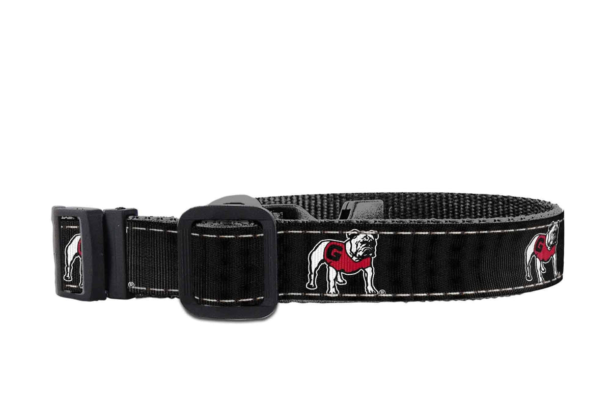 Georgia Bulldogs Adjustable Ribbon Dog Collar Lead.