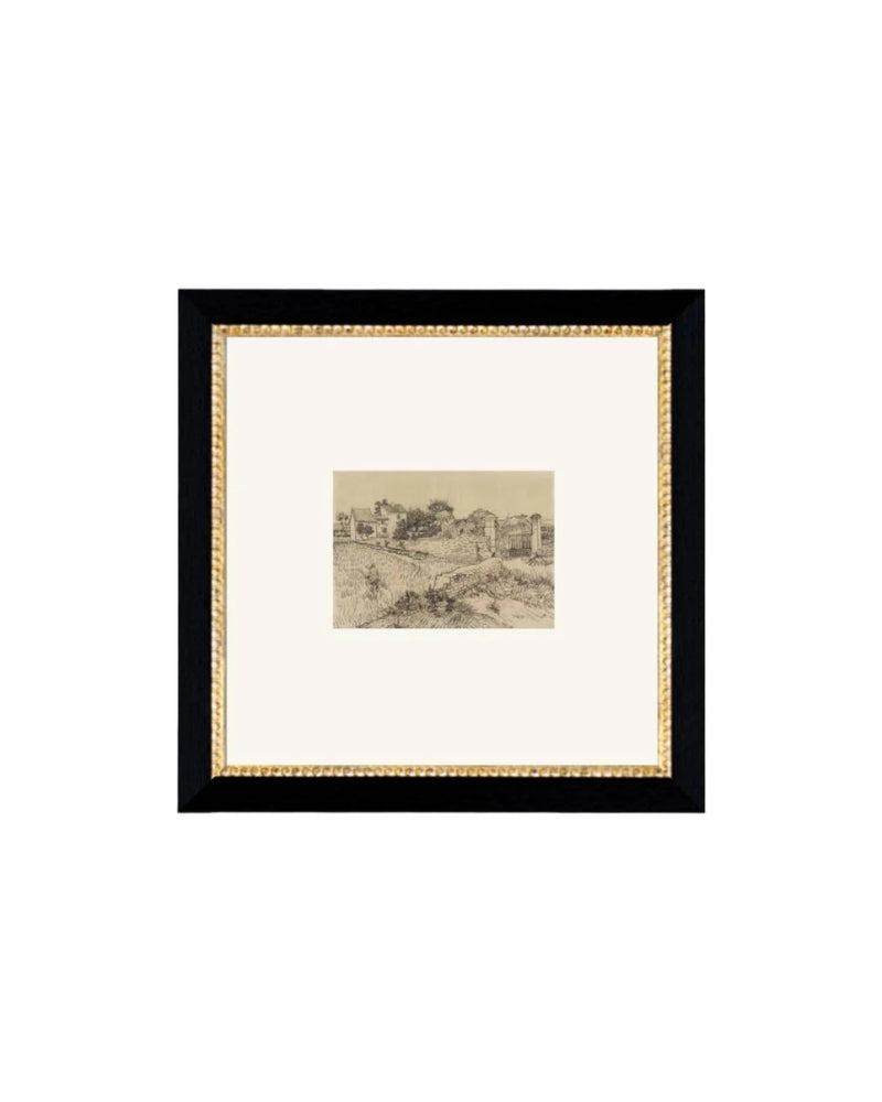 Tuscan Village Framed Antique Art