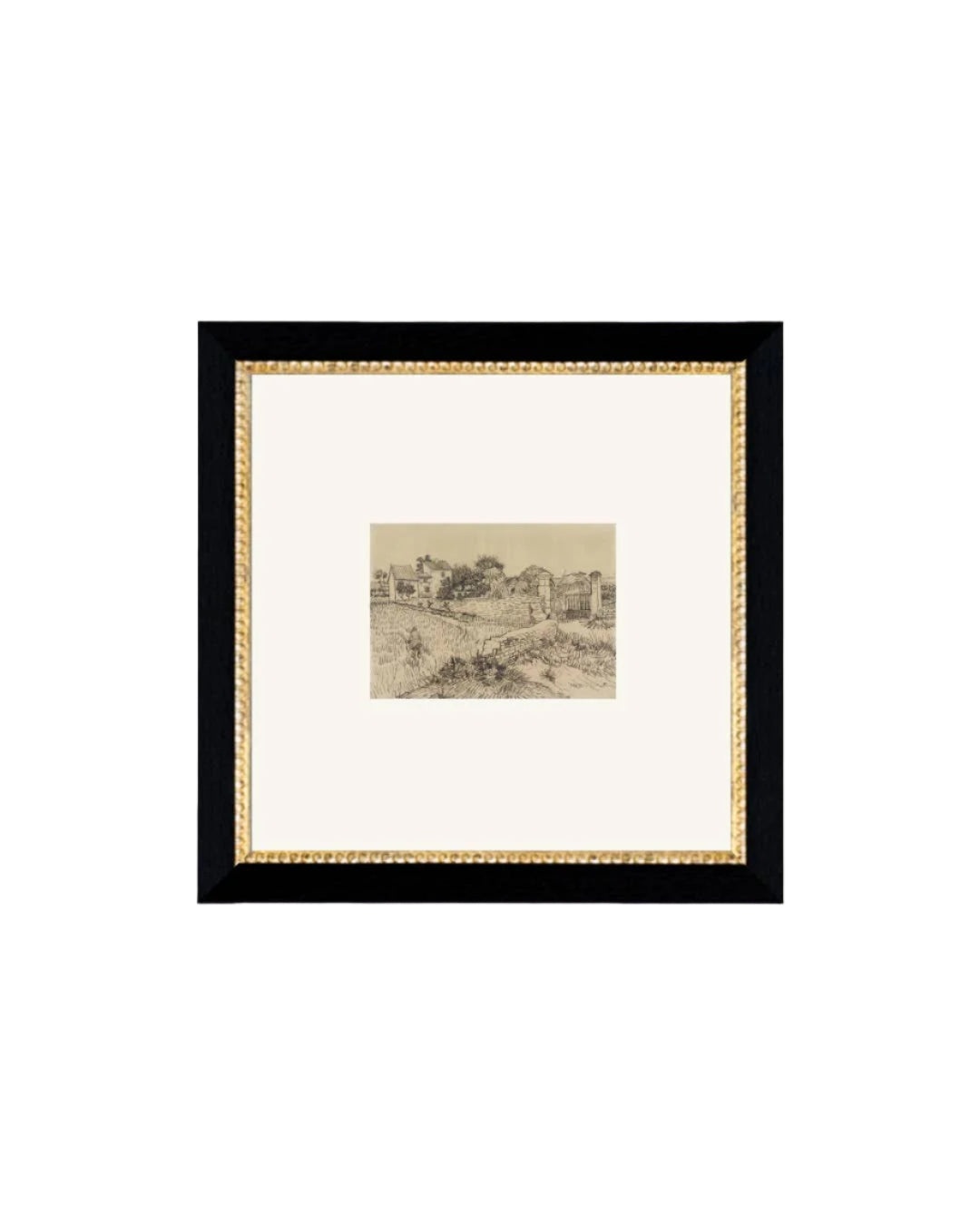 Tuscan Village Framed Antique Art: 8x8