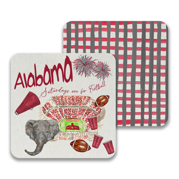 Alabama Football Paper Drink Coaster